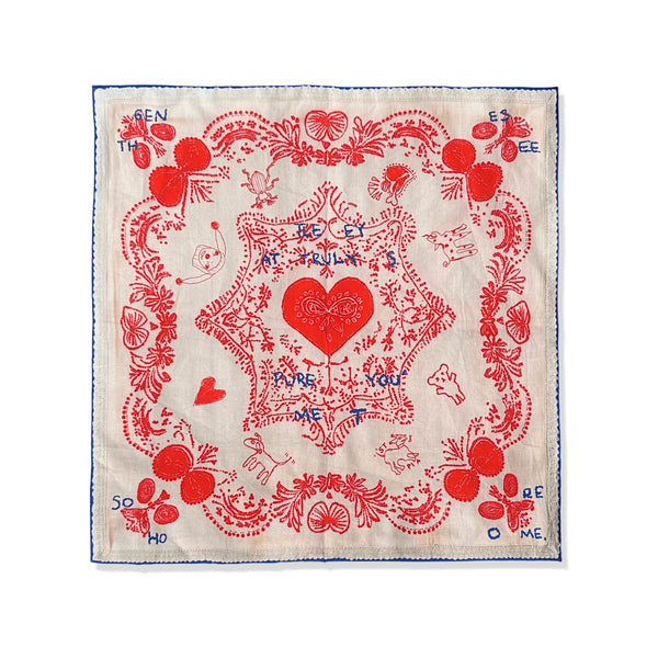 Mavi Lovefold Bandana - Pet + İnsan Aksesuarı