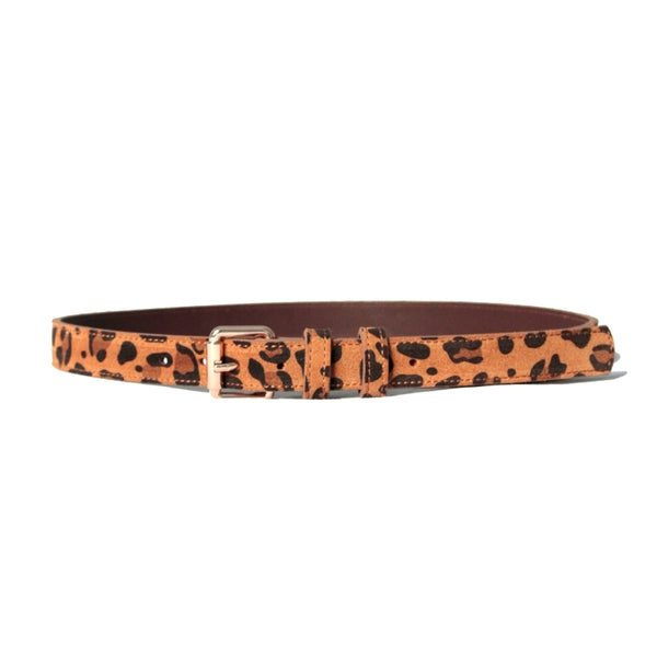 Leopar Savana Kadın Süet Kemer Kalın