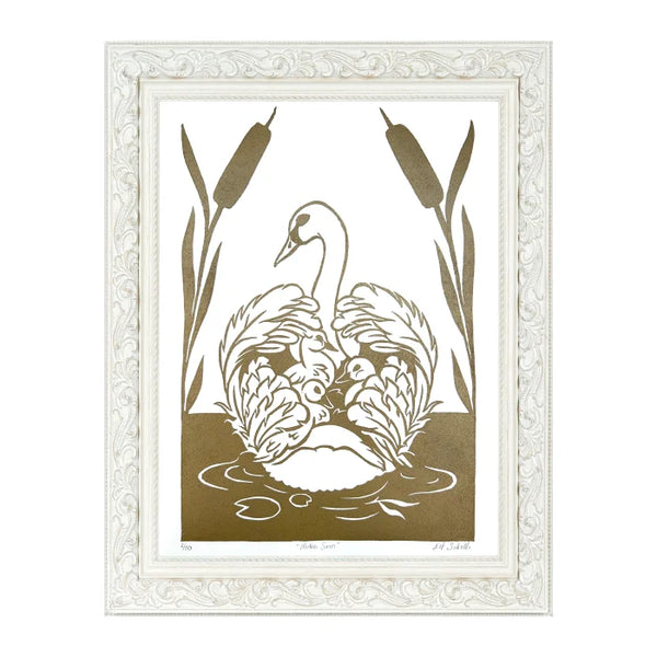 Mother Swan ✦ Orjinal Linöl Baskı